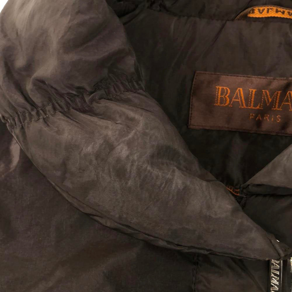 BALMAIN バルマン ショールカラー ダウンコート M ブラウン レディース