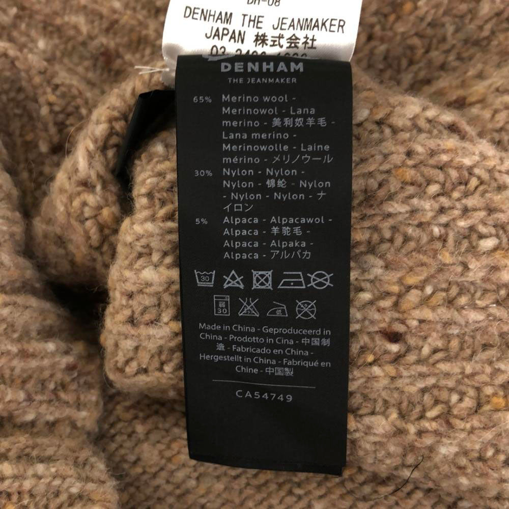 DENHAM デンハム ウールブレンド 長袖 Vネック セーター S ブラウン系 ニット メンズ