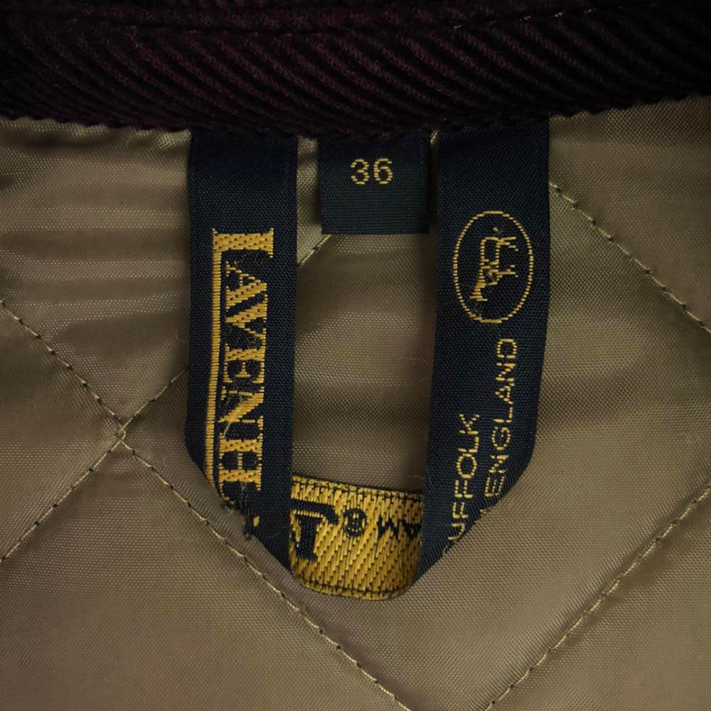 LAVENHAM ラベンハム イギリス製 フード付 キルティングコート 36 パープル系 レディース