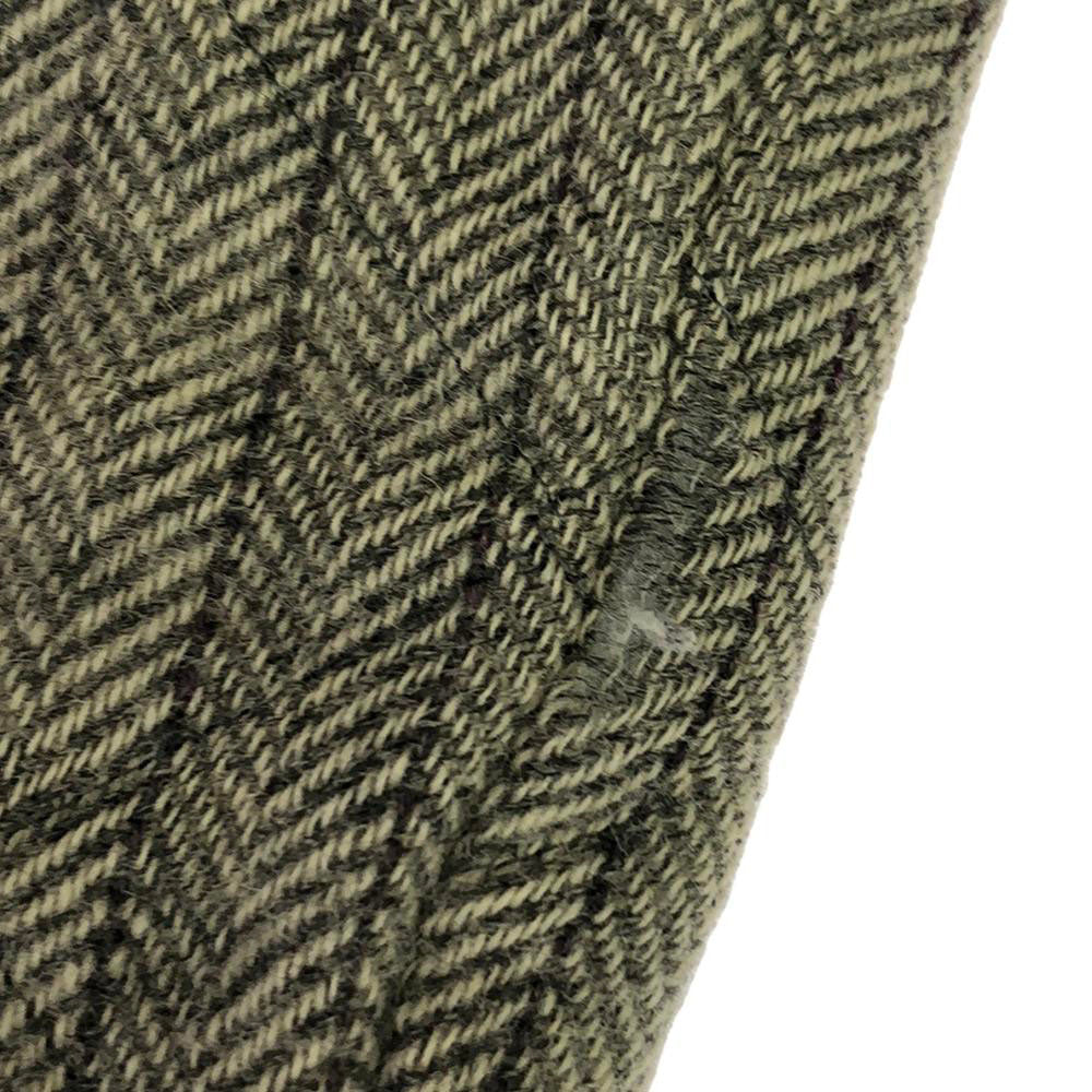 LAVENHAM ラベンハム イギリス製 ウール ヘリンボーン柄 キルティングジャケット 36 グレージュ レディース