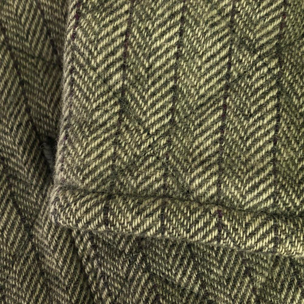 LAVENHAM ラベンハム イギリス製 ウール ヘリンボーン柄 キルティングジャケット 36 グレージュ レディース