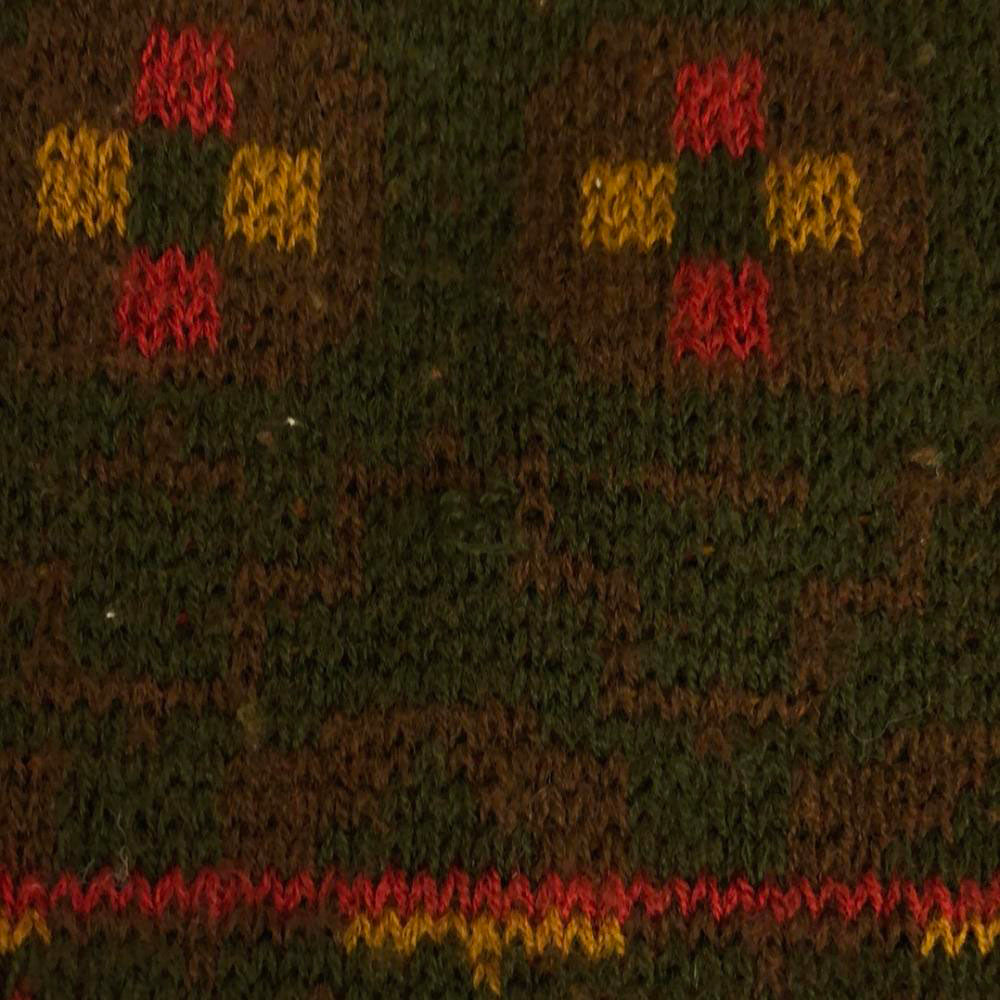 ランバン スタジオ 90s ウール オールド 総柄 長袖 ニット 48 カーキ系 セーター メンズ