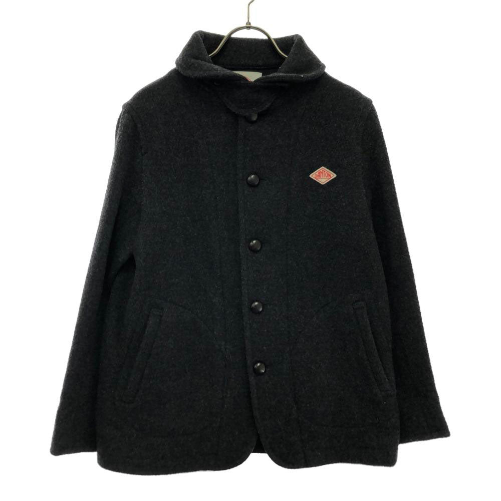 【美品】ダントン ウールモッサ ジャケット ノーカラー チャコール ユニセックス 美品】ダントン ウールモッサ ジャケット ノーカラー チャコール