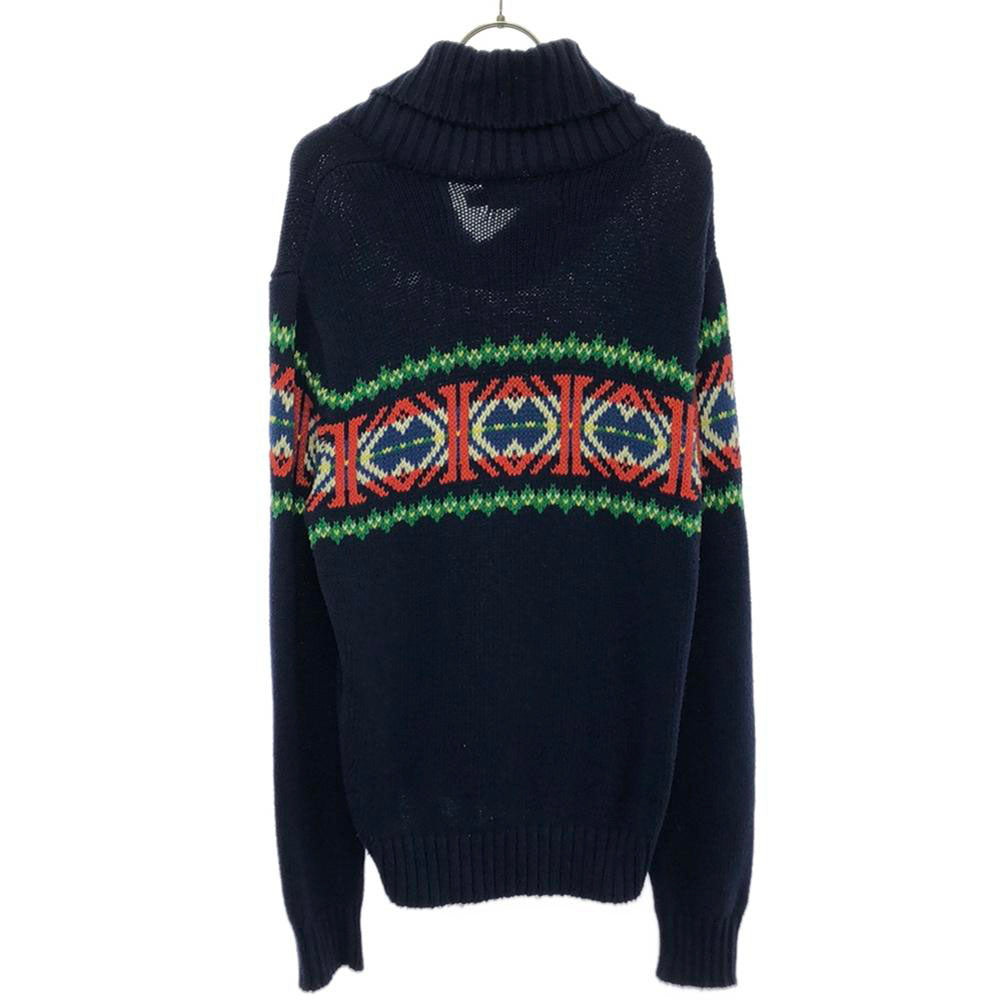 Polo by Ralph Lauren ポロバイラルフローレン 総柄 長袖 セーター S ネイビー系 ニット メンズ