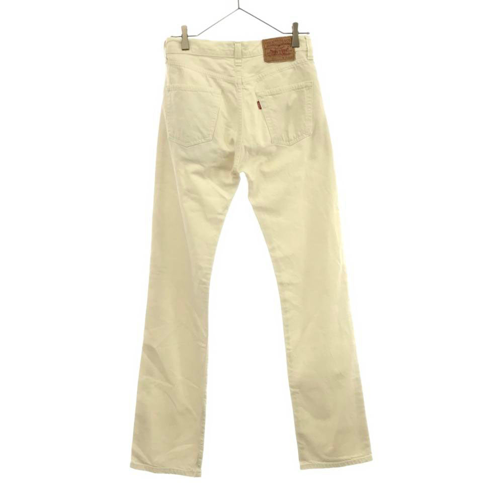 リーバイス 501 ロゴワッペン ホワイト デニムパンツ w28 ホワイト Levi's 赤タブ ボタンフライ ジーンズ メンズ