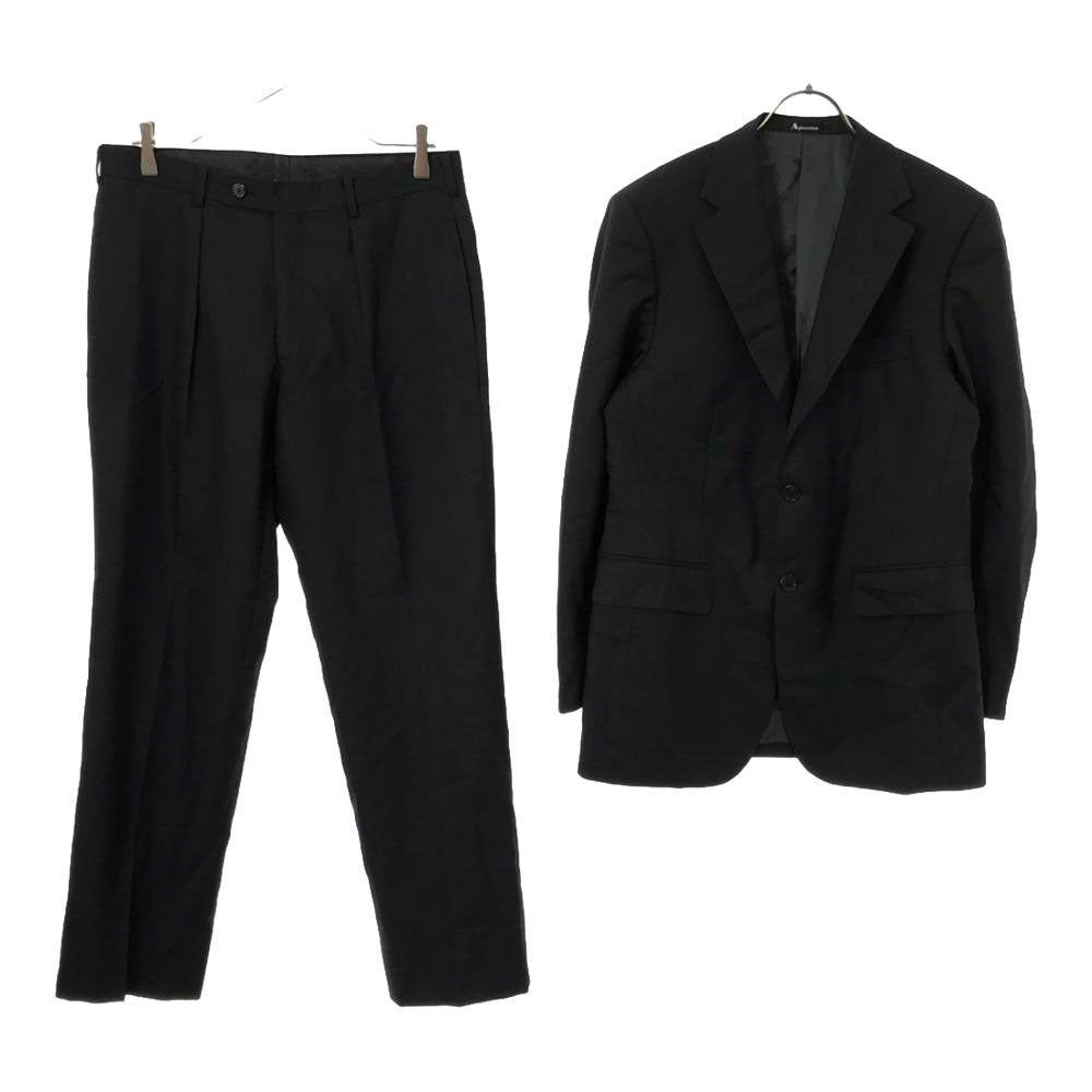 Aquascutum アクアスキュータム 日本製 ウール100% スーツ 上下 セットアップ 92A5 チャコールグレー メンズ