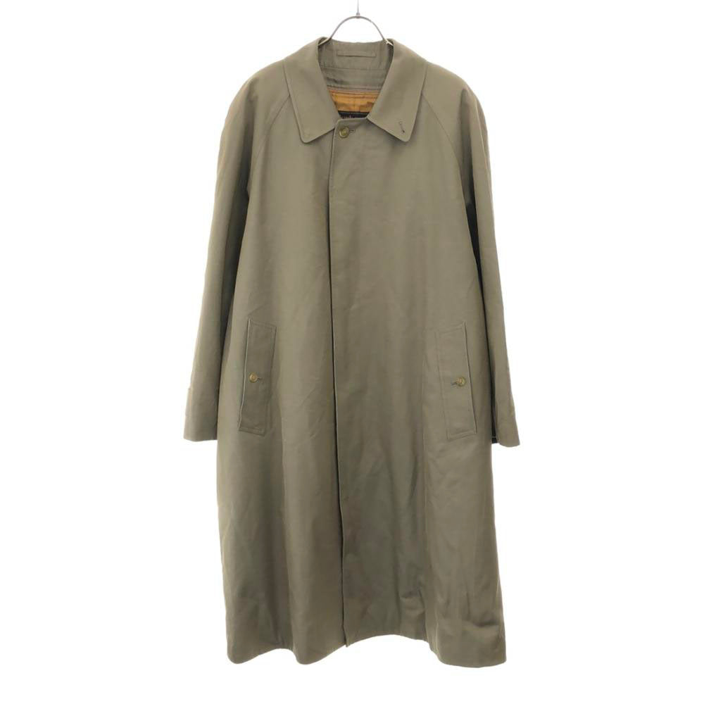Burberrys バーバリーズ 90s シルク混 オールド ステンカラーコート 94-175-6 ベージュ系 ブランケットライナー付 裏チェック柄 メンズ