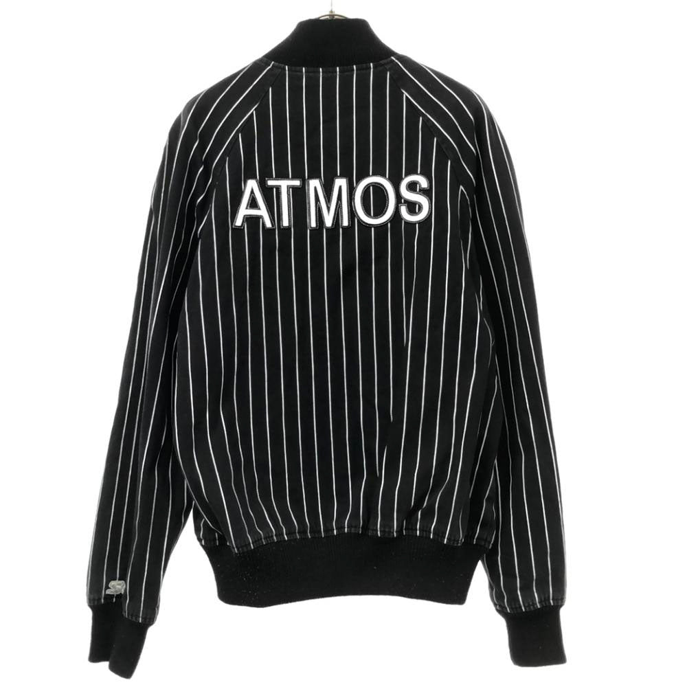 STARTER スターター ATOMOS ストライブ 刺繍 リバーシブル スタジャン S ブラック アトモス メンズ