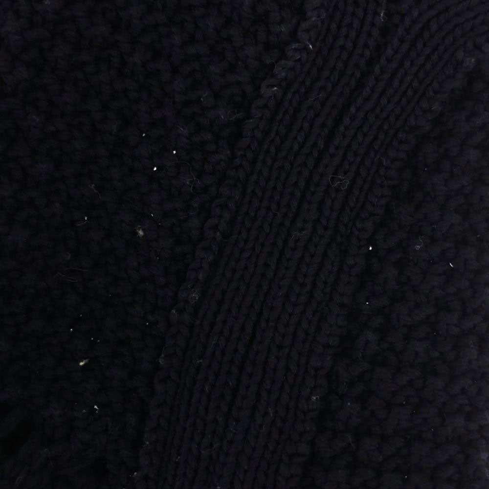 ebure エブール ミックスパターン コットン ニットベスト ネイビー シアーニットベスト レディース