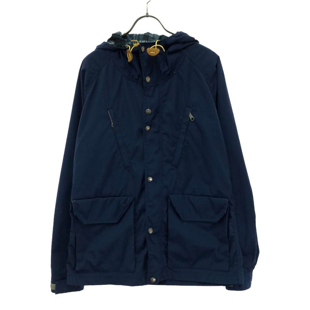 THE NORTH FACE ザノースフェイス NP2107 フード付き アウトドアジャケット L ブルー 裏地チェック柄 アウトドア NP2107N メンズ