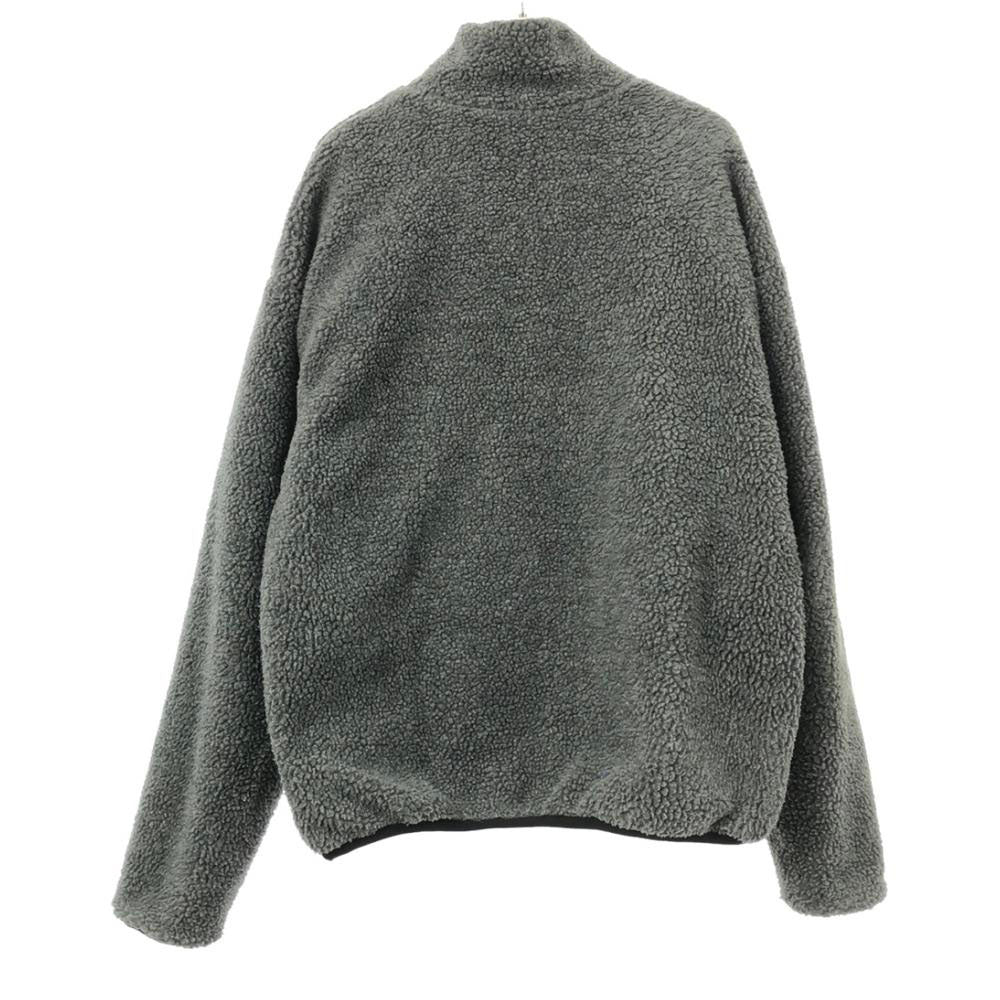 ジョンエリオット ボアジャケット グレー×ブラック リバーシブル メンズ