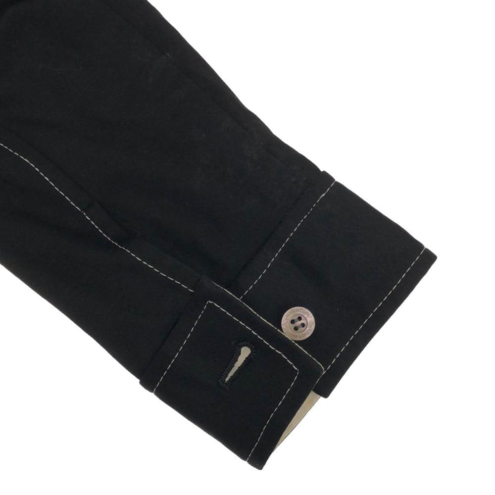 Aquascutum アクアスキュータム 日本製 ステッチ入り スカートスーツ 上下 セットアップ 11 ブラック ストレッチ入り スカート後ジップ レディース