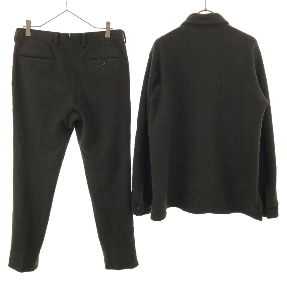 heliopole エリオポール 日本製 シャツジャケット 上下 セットアップ 46 カーキ メンズ