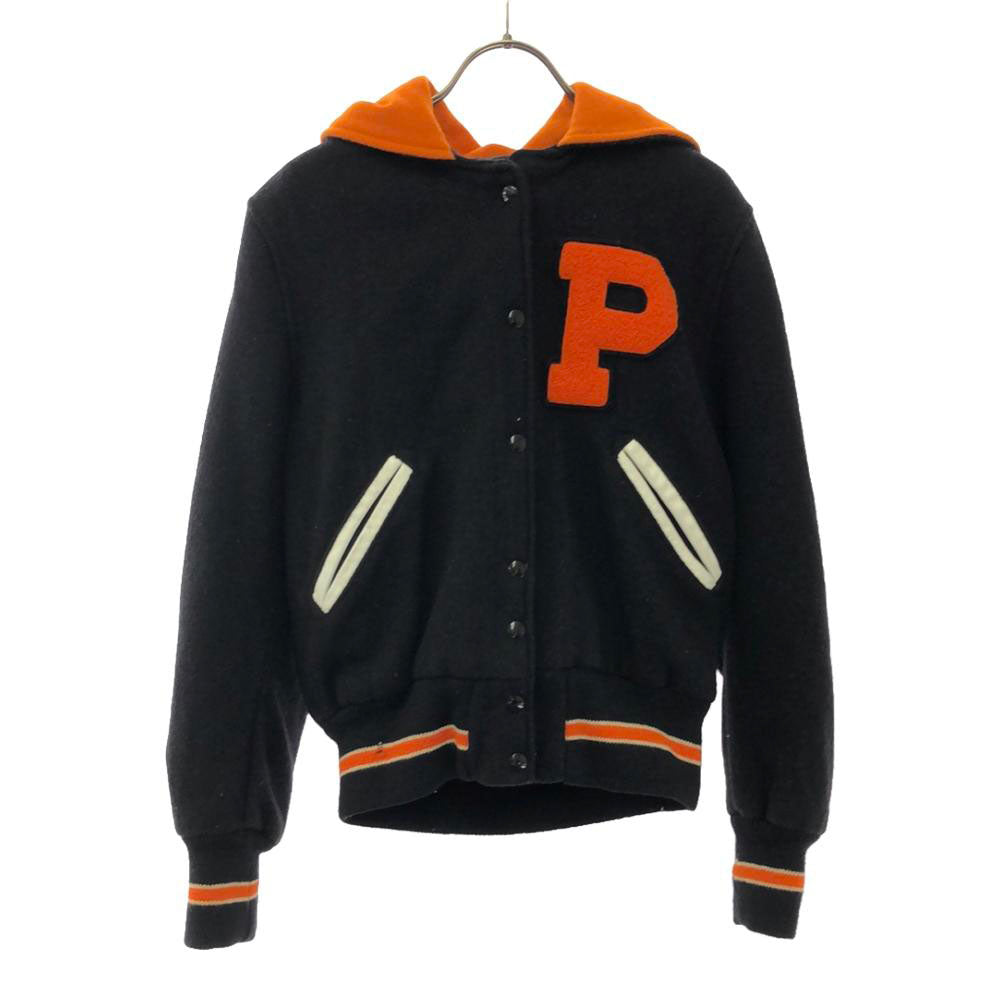 SKOOKUM スクーカム 刺繍 フード付き スタジャン ブラック セーラーカラー レディース