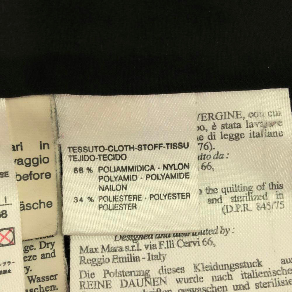 MAX MARA マックスマーラ 中綿ジャケット 38 ブラック レディース