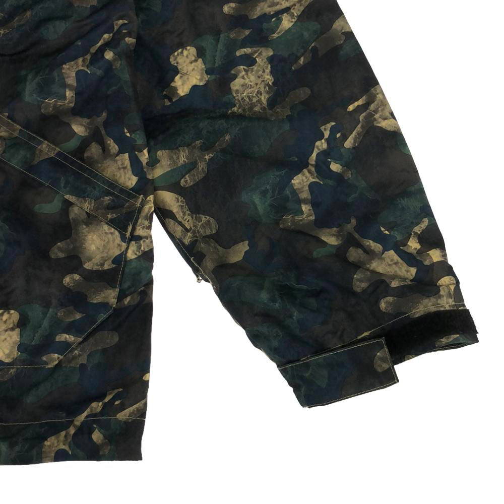 ボンファイア スノーボード 総柄 ワッペン ジャケット L グリーン系 裏メッシュ メンズ