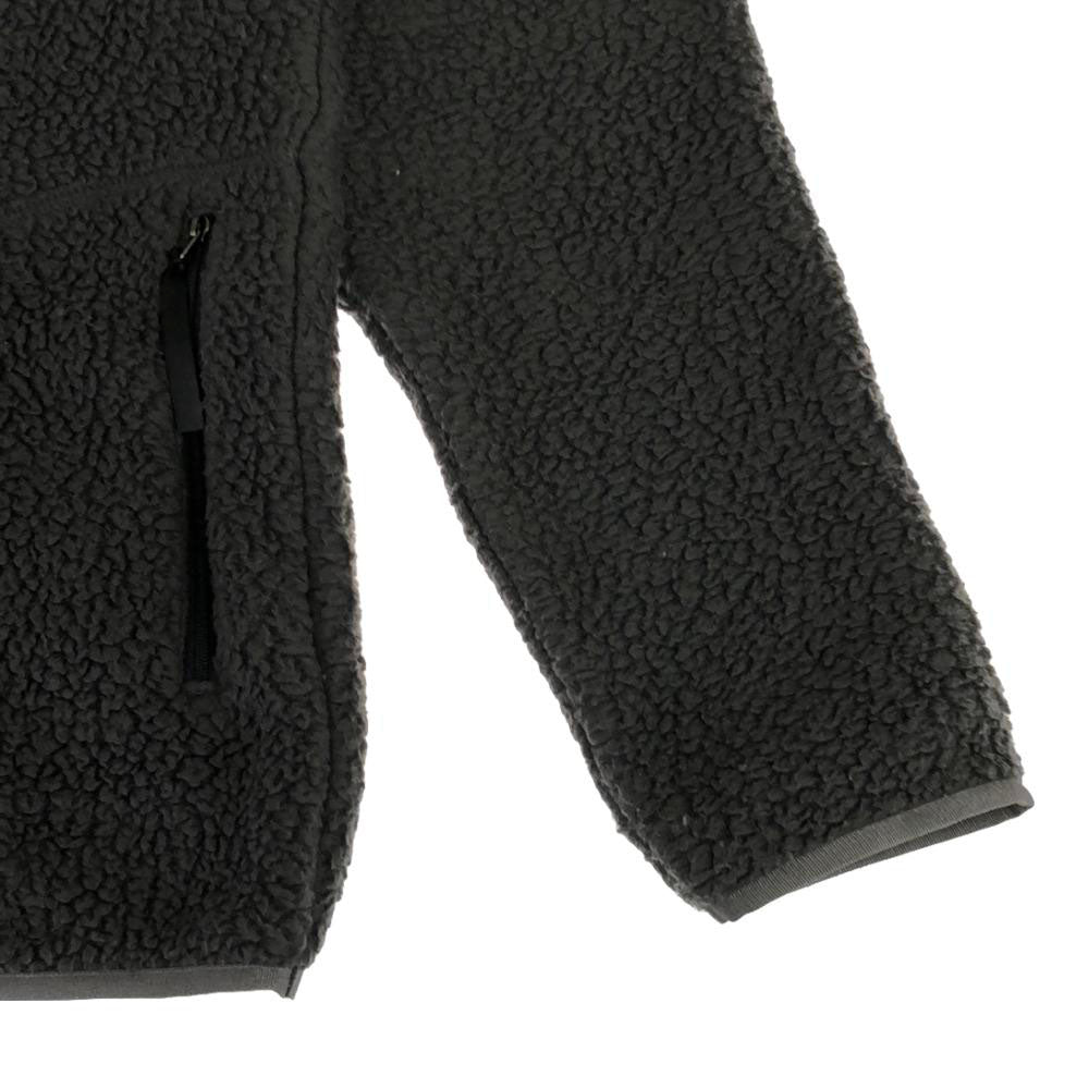 MOUNTAIN EQUIPMENT マウンテンイクイップメント ロゴワッペン ノーカラー Vネック ボアジャケット L グレー POLPRTEC メンズ