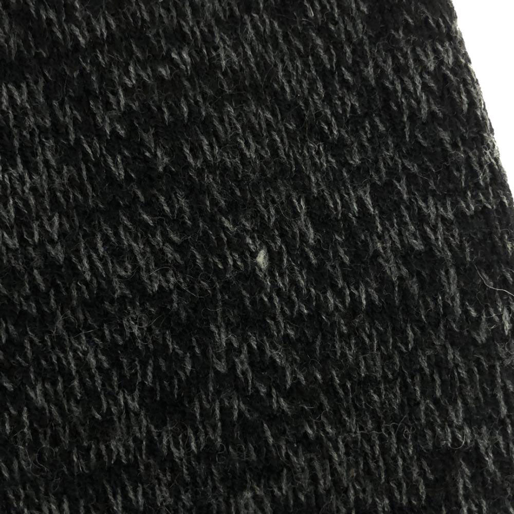 N.A.P 80s 90s オールド ワッペン 幾何学柄 長袖 ニット 56/58 ブラック系 セーター メンズ