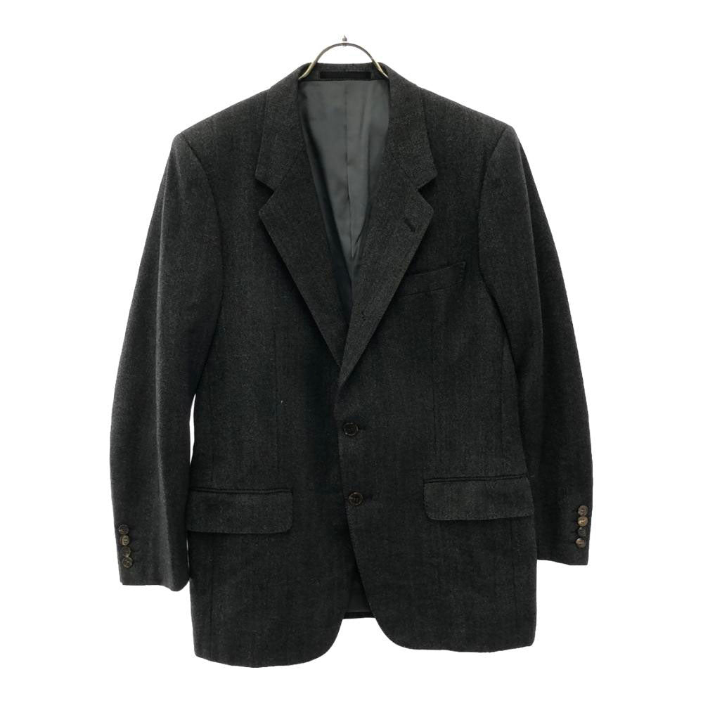 Aquascutum アクアスキュータム 日本製 ウール100% オールド テーラードジャケット 98-86-180 98A7 グレー系 サイドベンツ メンズ