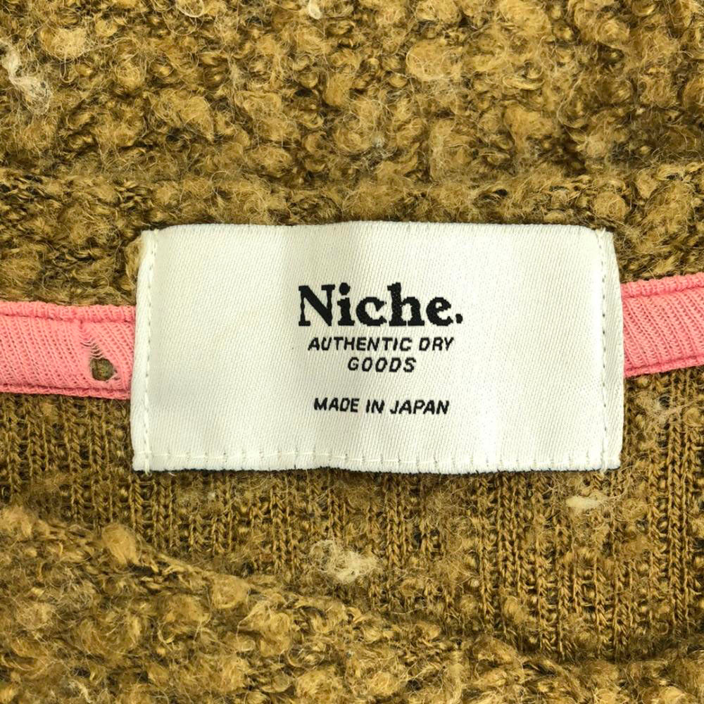 niche. ニッチ 日本製 7分袖 ニット ブラウン系 セーター レディース