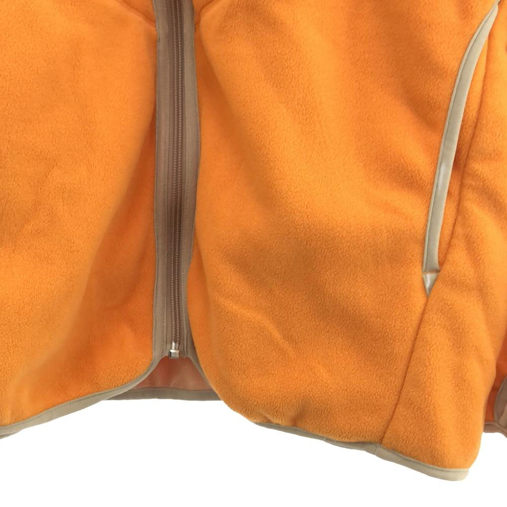PEARLY GATES パーリーゲイツ ロゴ刺繍 ゴルフ フリースジャケット 5 オレンジ 裏メッシュ サムホール メンズ