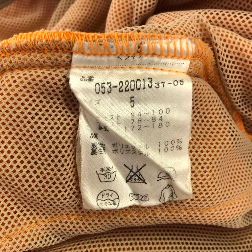 PEARLY GATES パーリーゲイツ ロゴ刺繍 ゴルフ フリースジャケット 5 オレンジ 裏メッシュ サムホール メンズ