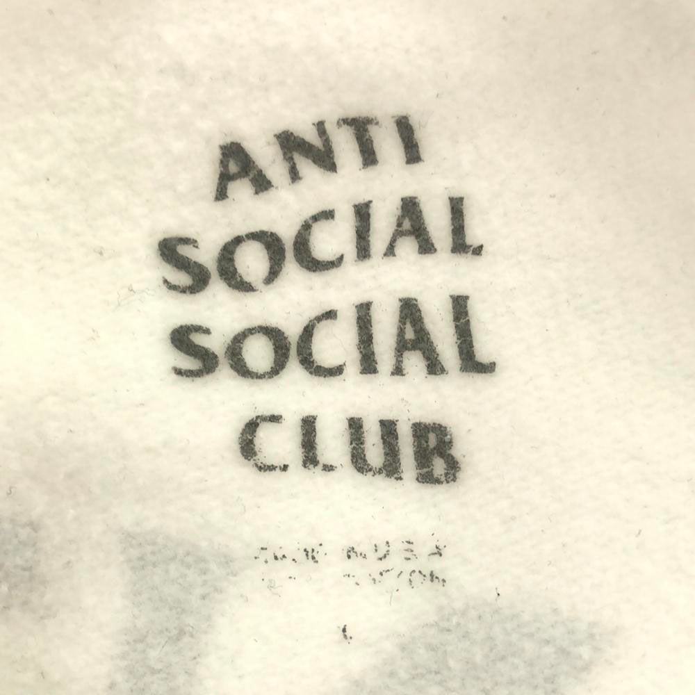 ANTI SOCIAL SOCIAL CLUB アンチソーシャルソーシャルクラブ ロゴプリント 長袖 スウェットパーカー ホワイト トレーナー メンズ