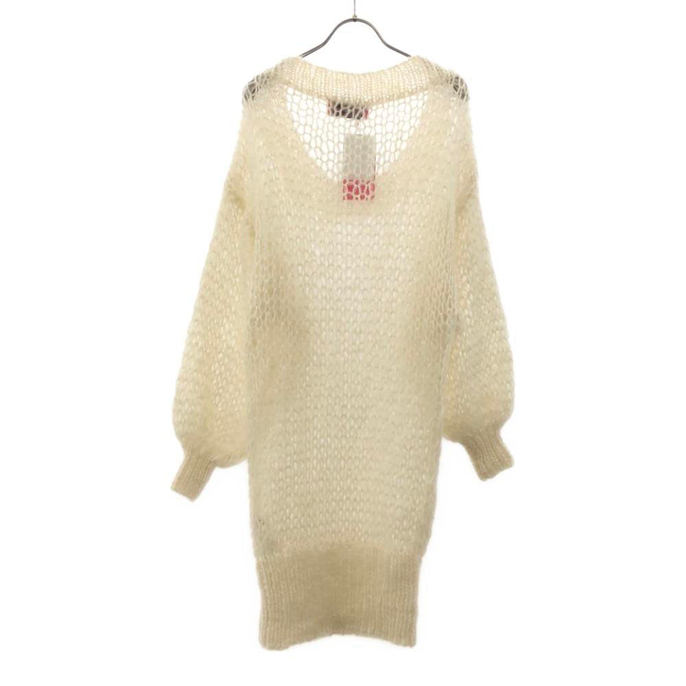 HYSTERICS ヒステリックス 未使用 モヘヤブレンド 長袖 ニット ワンピース FREE ホワイト タグ付き レディース