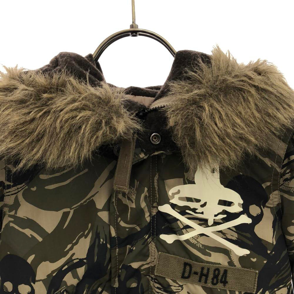 ジョーイヒステリック プリマロフト 迷彩柄 中綿ジャケット S グリーン系 裏地付き キッズ