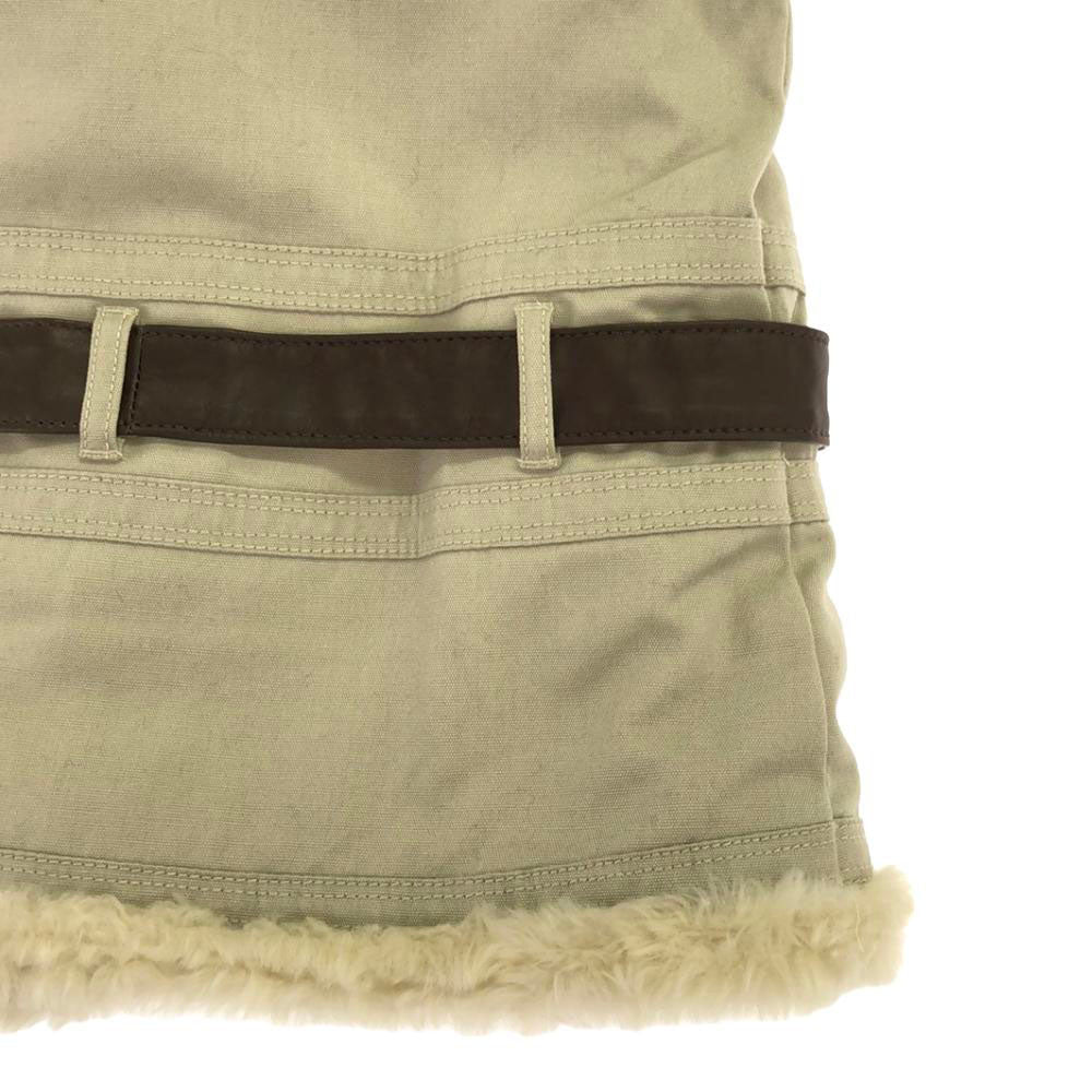 BURBERRY バーバリー ジップ コート 3Y/98cm ベージュ フェイクファー裏地付き キッズ