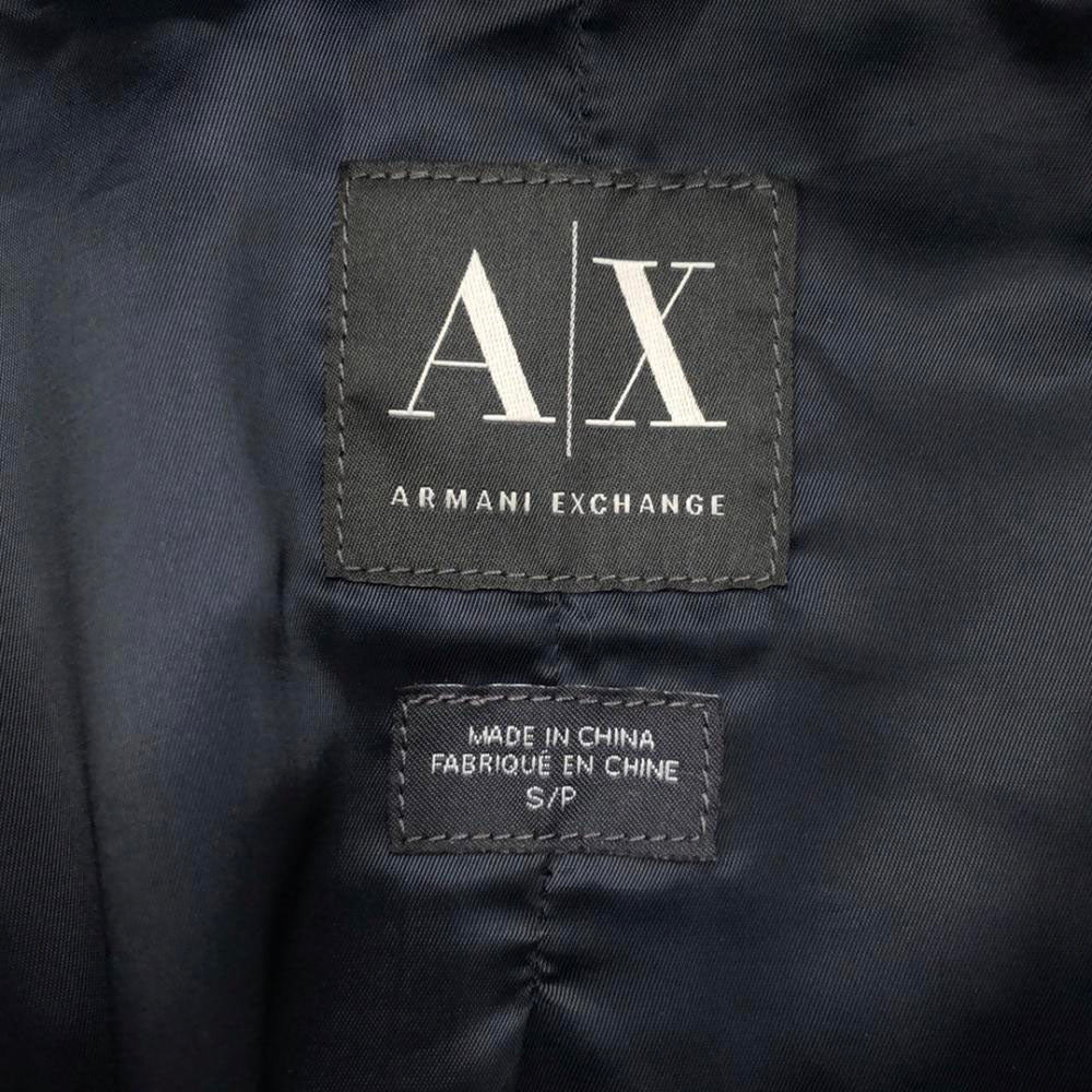 ARMANI EXCHANGE アルマーニ エクスチェンジ ドット柄 ダウンコート S ネイビー レディース