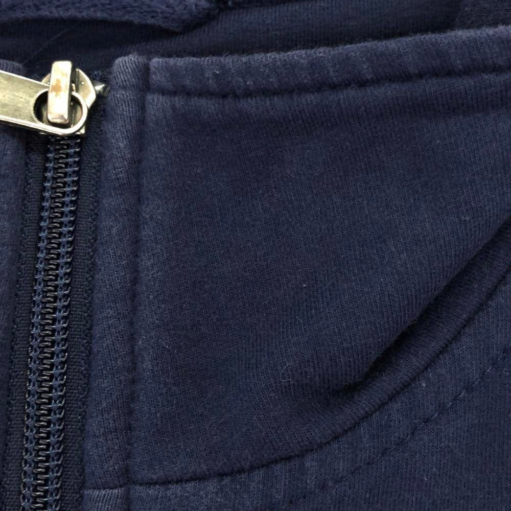 Name. ネーム プリント 長袖 スウェット ジップジャケット L ネイビー バックプリント メンズ