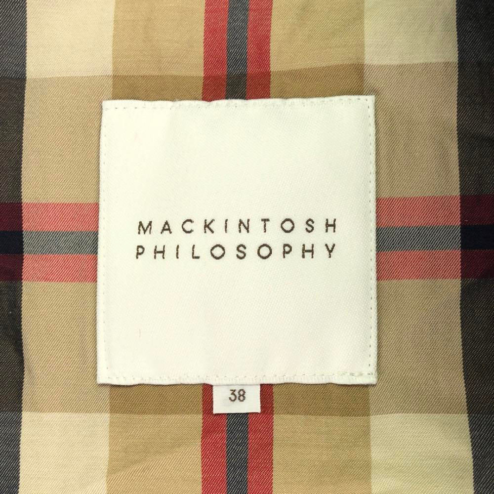 MACKINTOSH PHILOSOPHY マッキントッシュフィロソフィー 三陽商会 トレンチコート 38 ネイビー 裏地チエック レディース