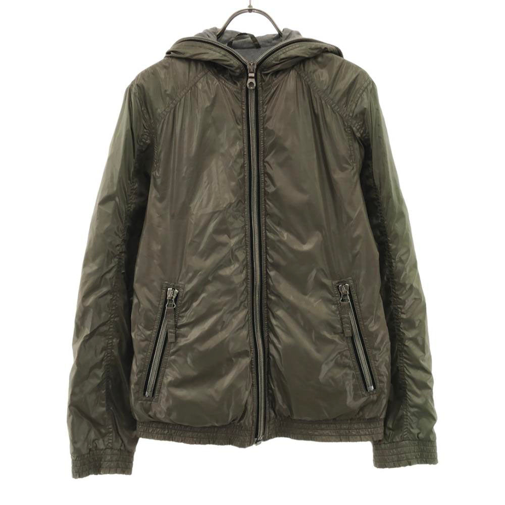 DUVETICA デュベティカ フード付き ダウンジャケット 46 カーキ ポケッタブル 裏地綿 メンズ