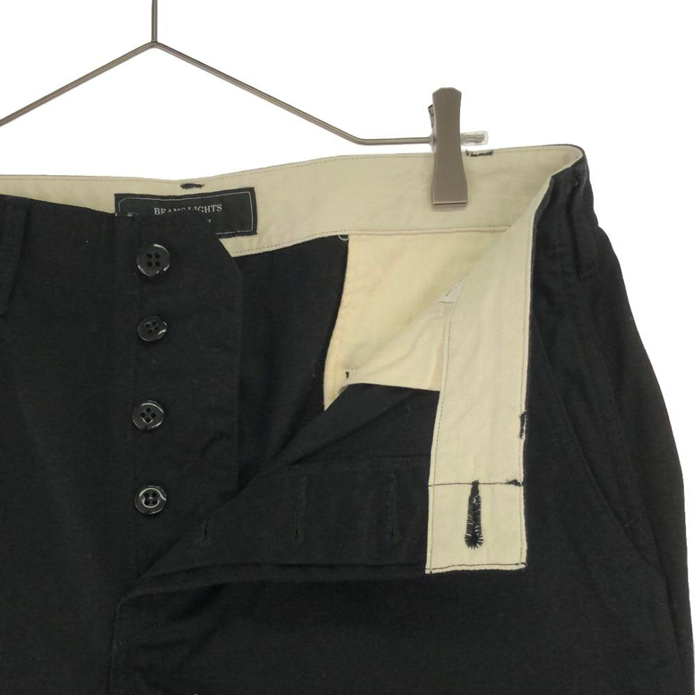 未使用 BEAMS LIGHTS ビームスライツ 日本製 コットンパンツ L ブラック タグ付き ボタンフライ メンズ
