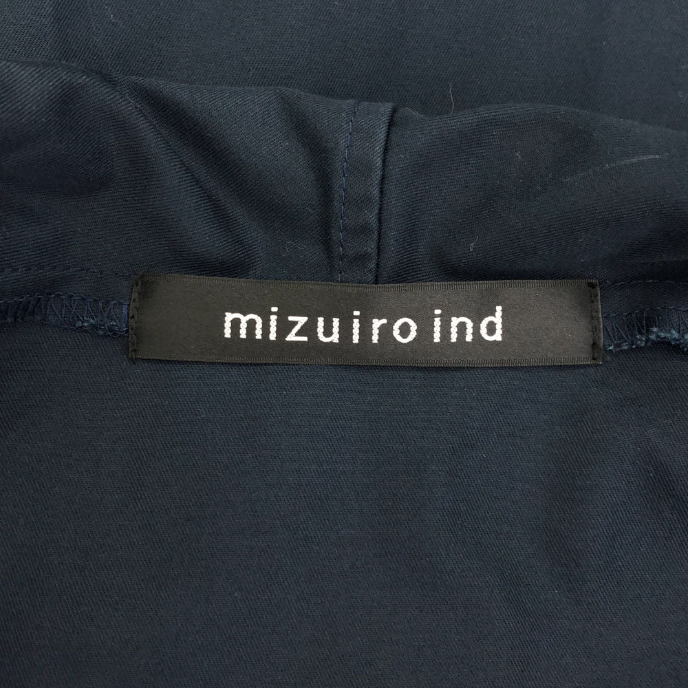 mizuiro ind ミズイロインド 日本製 長袖 ガウンコート ネイビー レディース