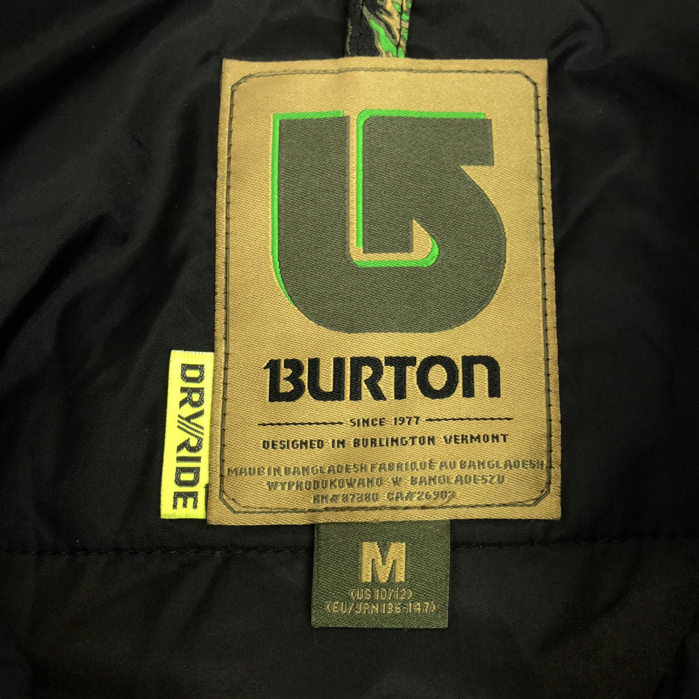 BURTON バートン ロゴワッペン スキー フード付き ジップ ウェア M グリーン系 スノーボード キッズ