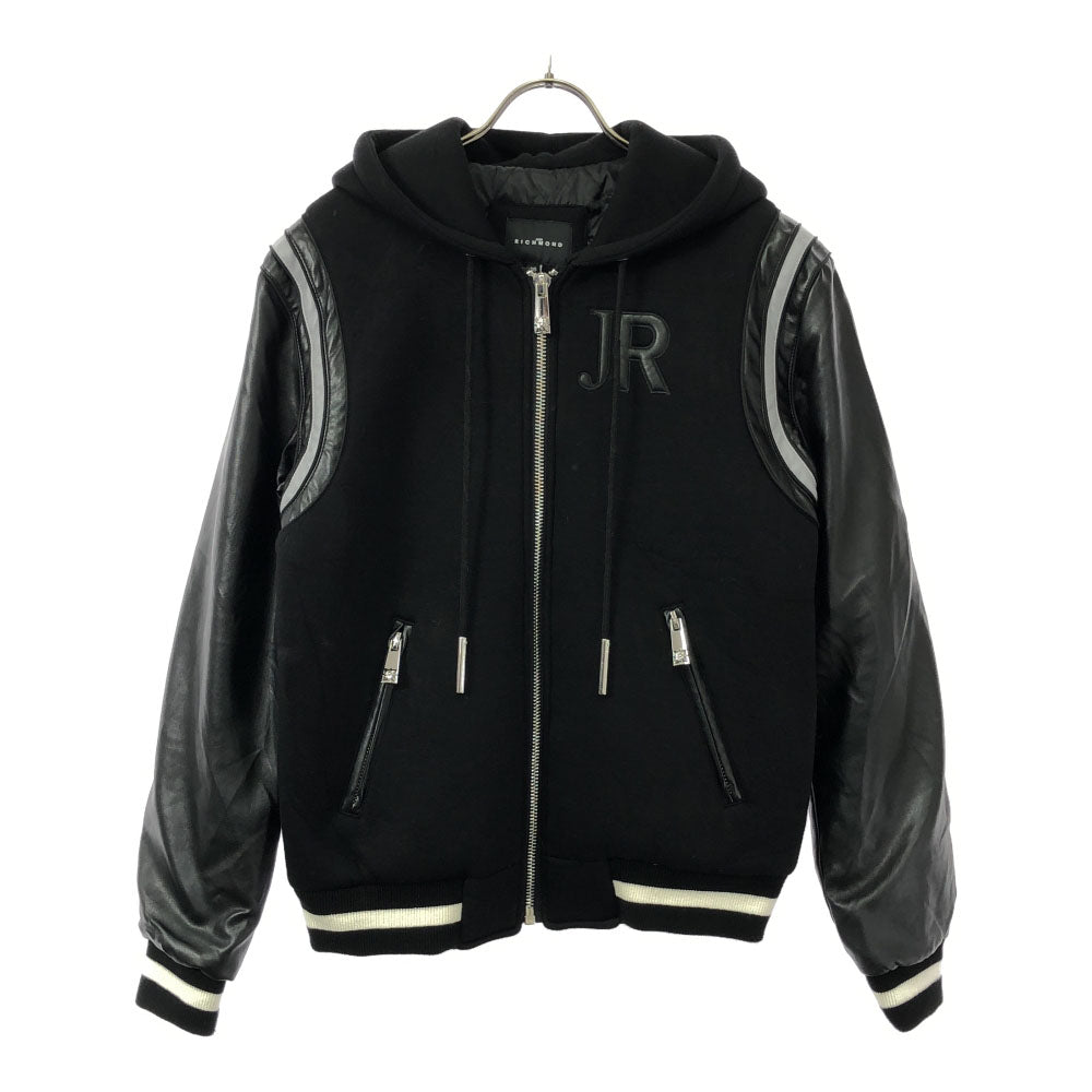 JOHN RICHMOND リッチモンド フード付き スタジャン 16 ブラック系 裏キルティング 中綿 メンズ