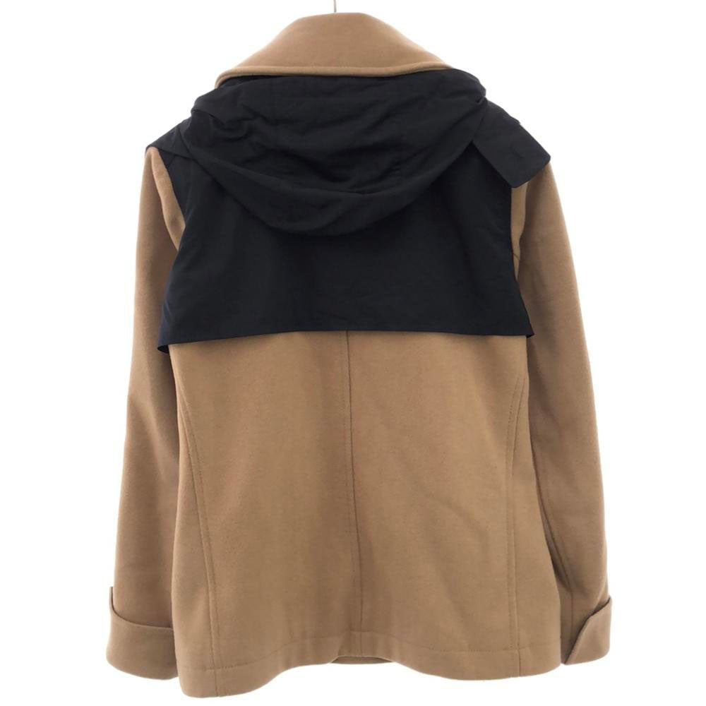 LACOSTE ラコステ ウールブレンド ロング ピーコート 38 ベージュ レディース