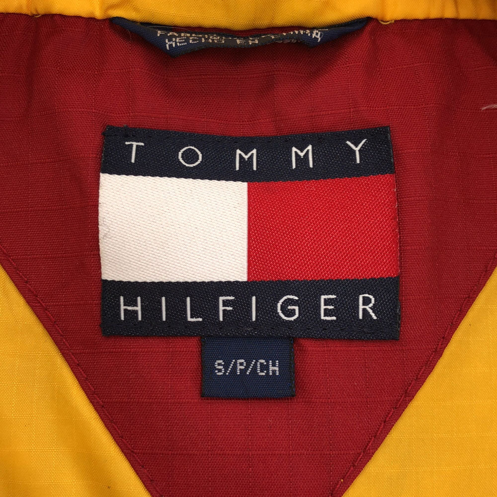 TOMMY HILFIGER トミーヒルフィガー 90s オールド フラッグタグ ライナー付き ナイロンジャケット S レッド ダブルファスナー メンズ