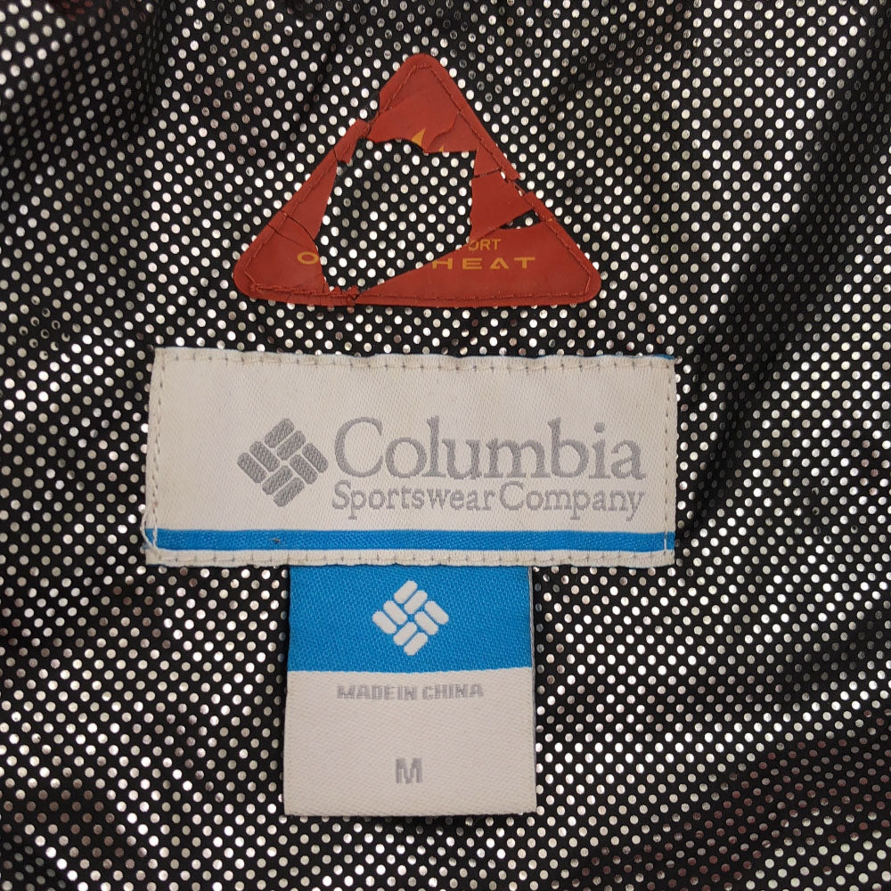 コロンビア RN69724 ロゴ刺繍 長袖 ダウンジャケット M ネイビー Columbia アウトドア レディース