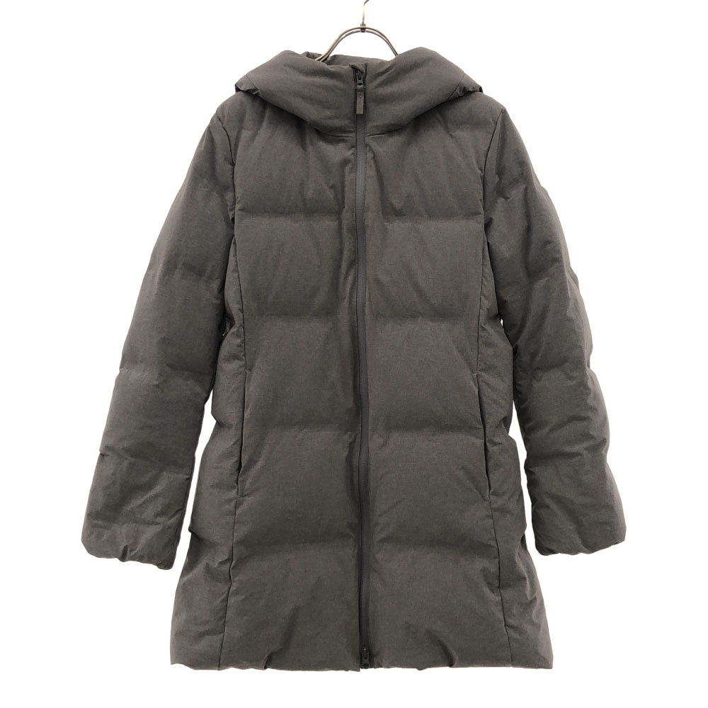 UNIQLO ユニクロ シームレス ダウンコート M グレー ダブルジップ レディース