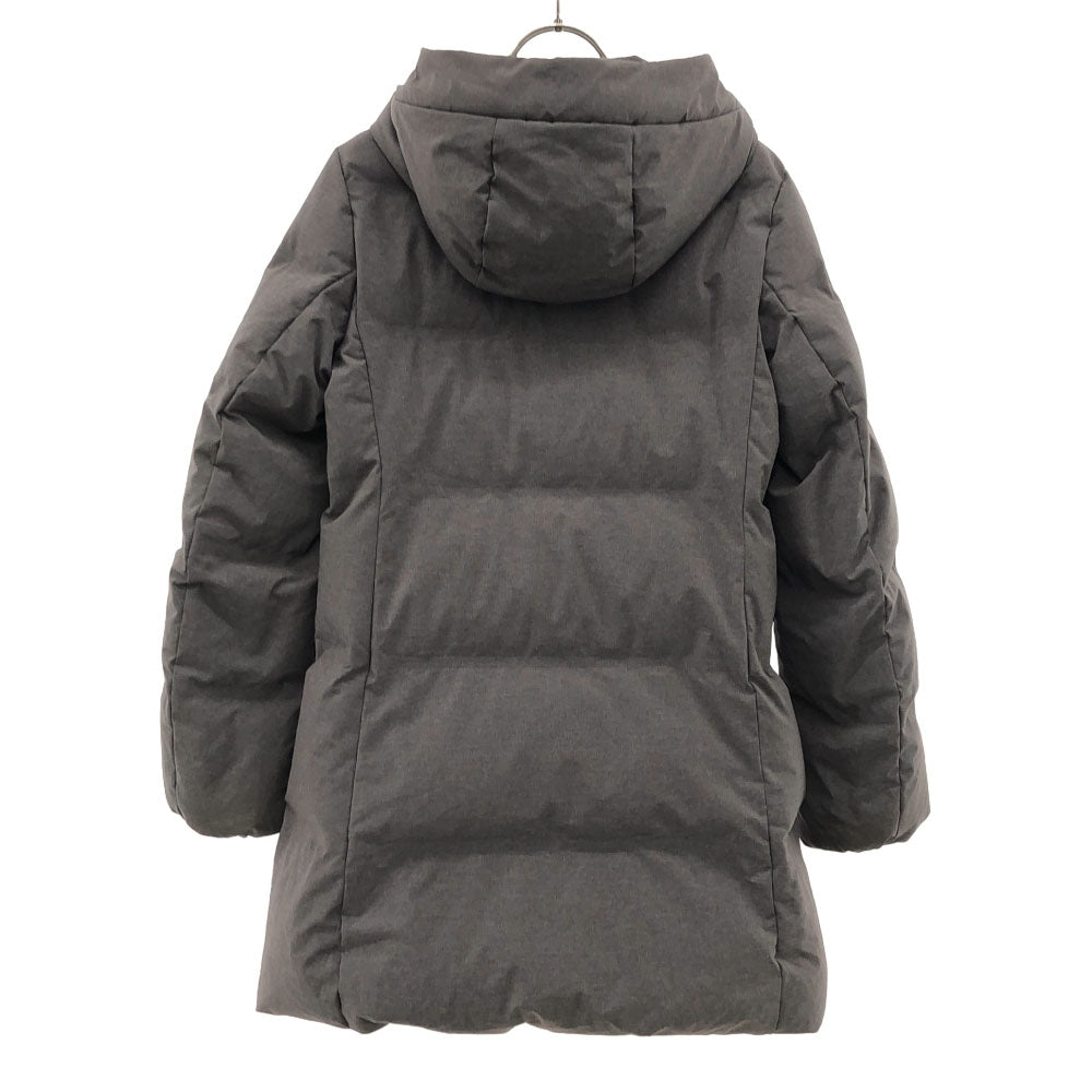 UNIQLO ユニクロ シームレス ダウンコート M グレー ダブルジップ レディース