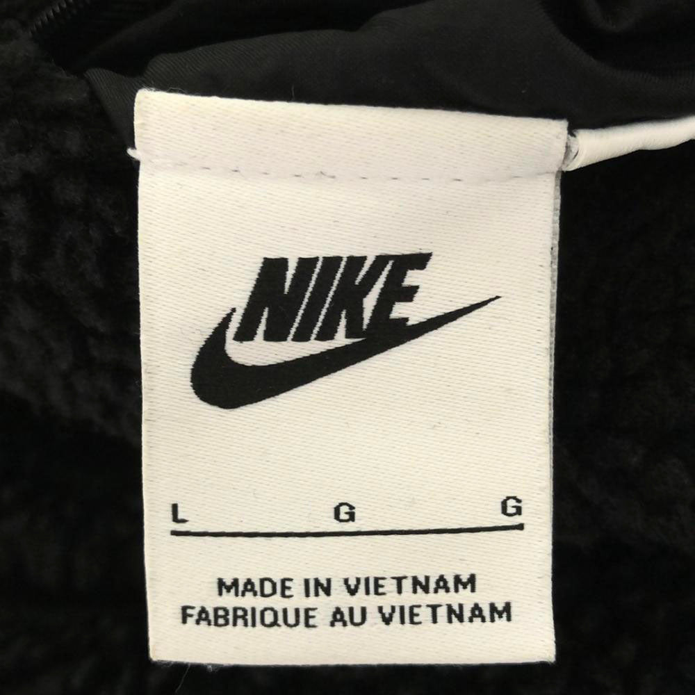 NIKE ナイキ ビッグスウッシュ リバーシブル ボアジャケット L ブラック ブルゾン メンズ