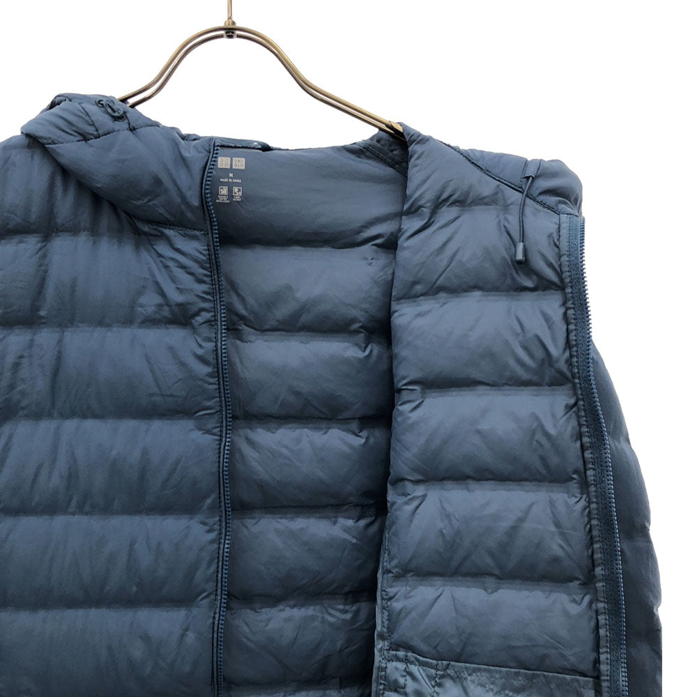 UNIQLO ユニクロ シームレス ダウンジャケット M ネイビー系 収納袋付き レディース