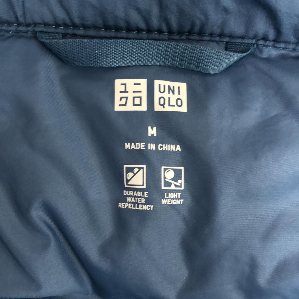 UNIQLO ユニクロ シームレス ダウンジャケット M ネイビー系 収納袋付き レディース