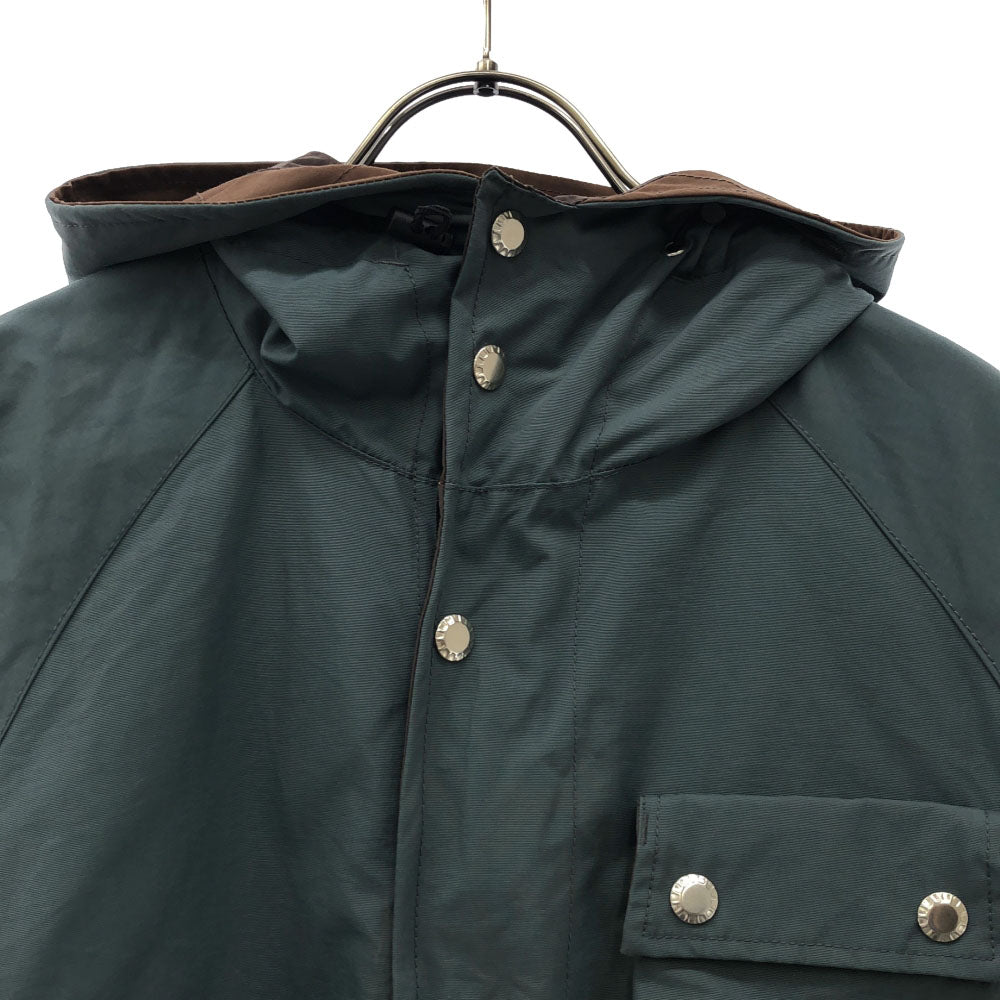 DELICIOUS デリシャス 日本製 ロゴ刺繍 トレース マウンテンパーカー 5 グリーン×ネイビー 裏フリース バックポケット メンズ