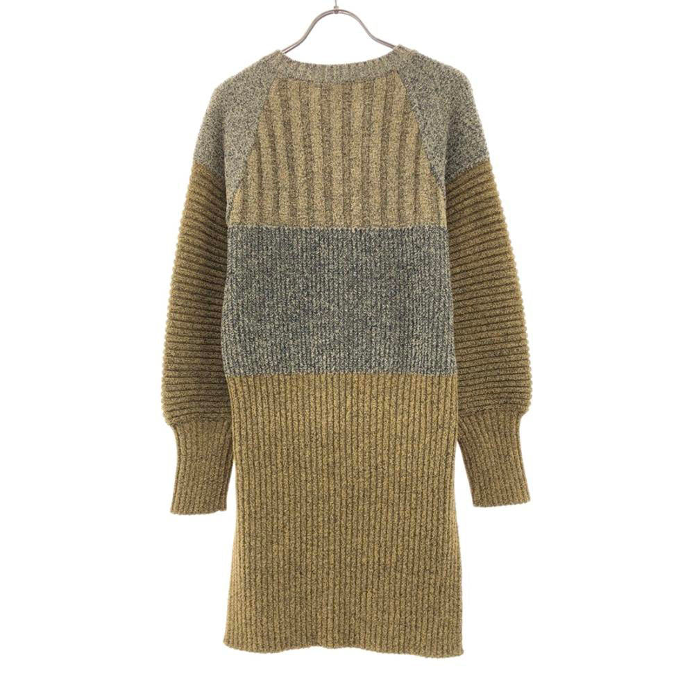 PUBLIC TOKYO パブリック トウキョウ 日本製 長袖 ラメ ニット FREE マスタード×グレーラメ セーター レディース