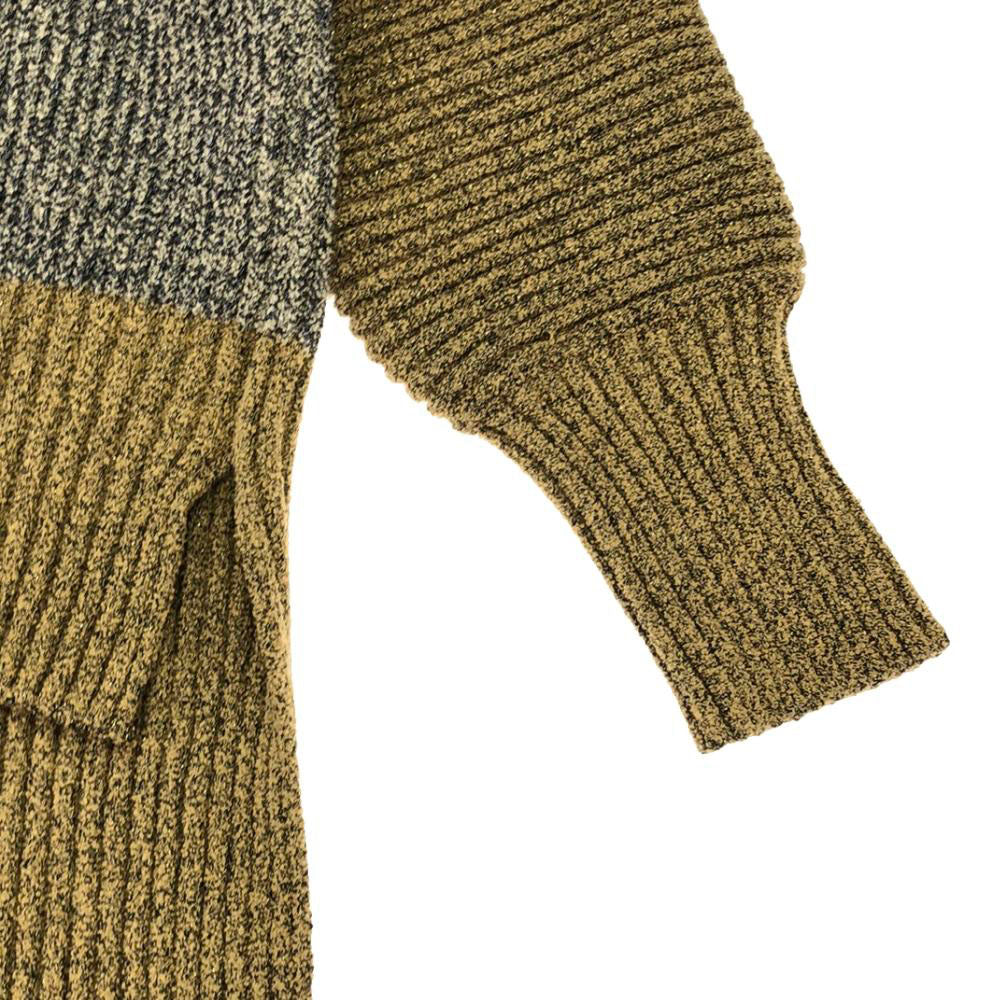 PUBLIC TOKYO パブリック トウキョウ 日本製 長袖 ラメ ニット FREE マスタード×グレーラメ セーター レディース