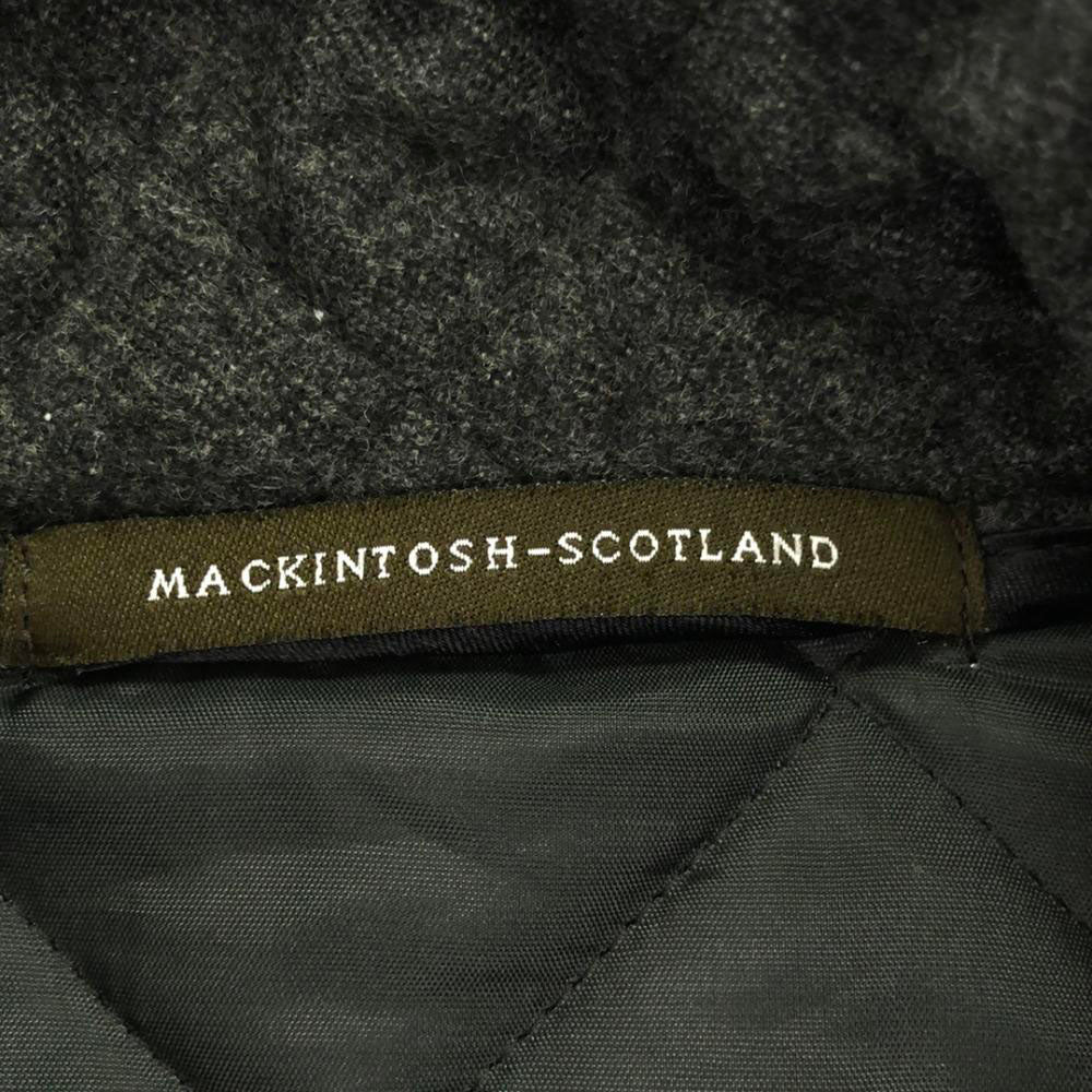 MACKINTOSH SCOTLAND マッキントッシュスコットランド ウール 100% キルティングコート 34 ダークグレー レディース